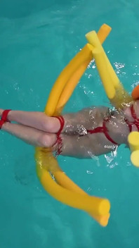 Bratty Lucy's Wet Punishment: Rope, Clamps & Noodles