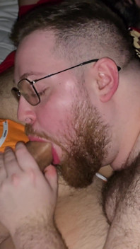 Sucking a Bear's Big Cock