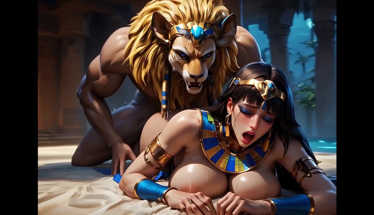 Horny van stevie: Cleopatra Anime futută de Sphynx God Ai