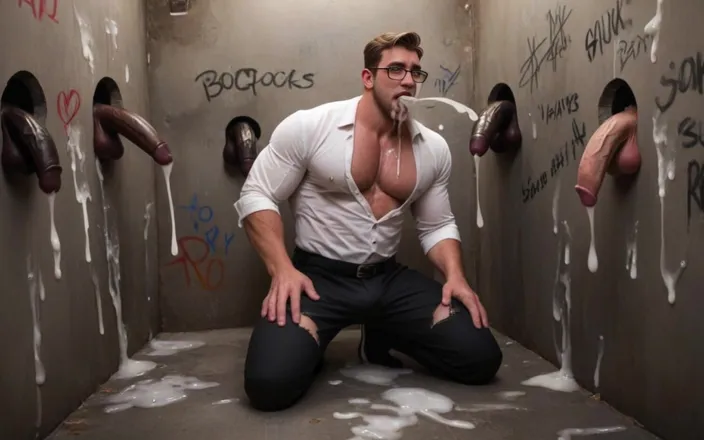 Twin007: Ai Generated Gang Bang Gay Femboy Blowjob