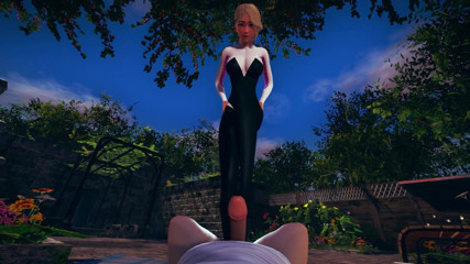 Waifu club 3D: Gwen Stacy footjob