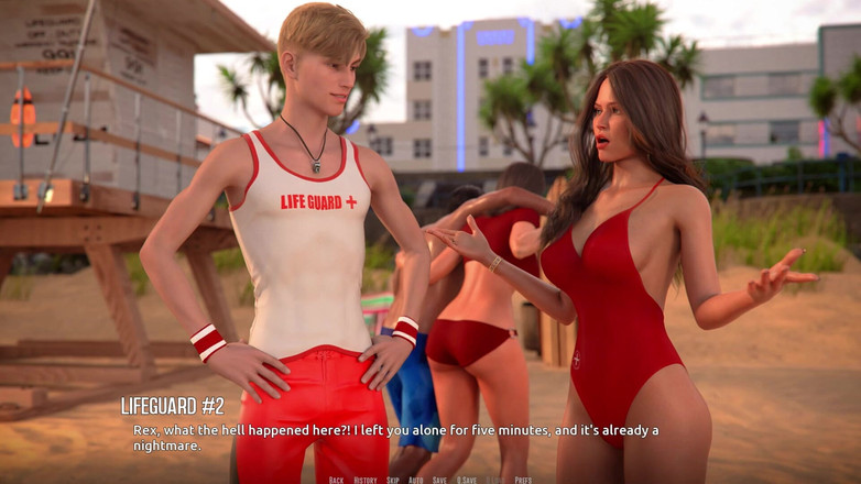 3D Cartoon Porn: Domino beach 1 - John bir önceki işinden kovuldıktan sonra plajda bir adamın...