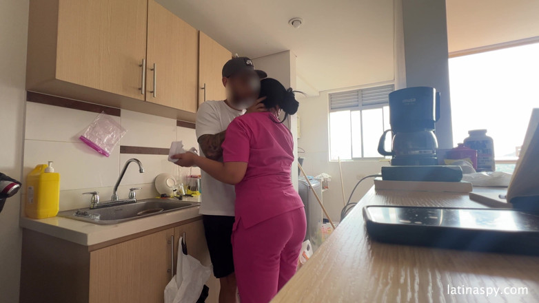 Latinaspy: Maid with Huge Ass Cleans Apt Then Jerks Her Boss...