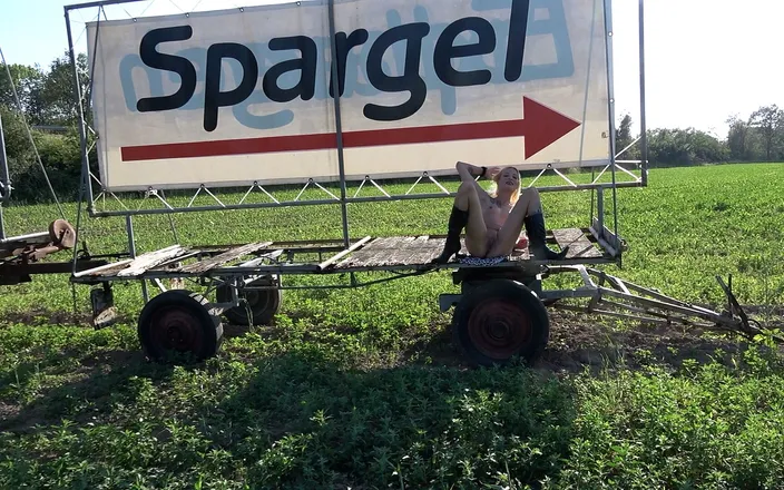 Andy Star: Hardest Outdoor Gangbang with Skinny Blonde - Farmers Get to Fuck...
