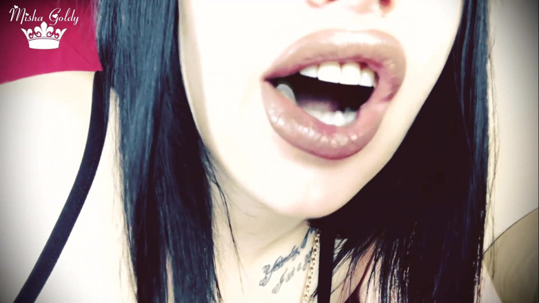 Goddess Misha Goldy: Chewing 2 Tasty Gummy Fishes!