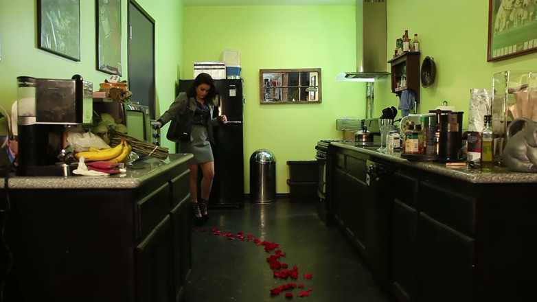 Lesbian Love Movies: Rose Petals in the Bathtub - Two Soapy Brunettes Lick Hairy...