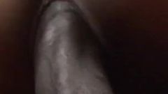 Ebony Porsche Carrera masturbates and sucks a big black cock