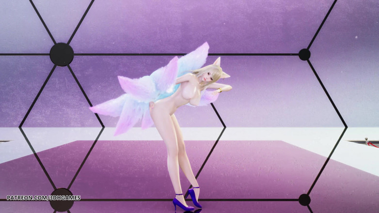 3D-Hentai Games: [MMD] Chung Ha - Joaca Kda Ahri dans sexy goală League...