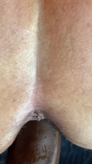 Sex Shaq: Black dildo for hairy chubby Stepmom. Up close and personal