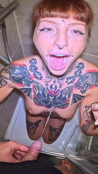 Piss Hungry Whore Gets Used as Toilet