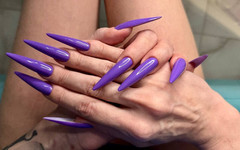 Julia domaina: Nový Delší tvar a nová fialová barva, pařáty, dlouhé flexibilní...