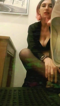 Lady Angela in Polish Language Used Heels, Nylon Feet and Bare Feet