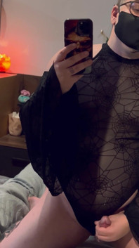 Black Bodysuit Cum