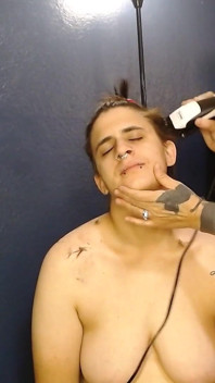 Flirty Hair Cutting Shaving Abbys Head