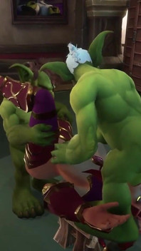 Peri lagi asik seks threesome sama dua goblin | Warcraft Parody
