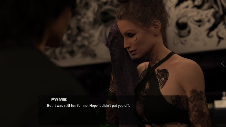 AVN Teller: In move the chains # 15 teilen zwei Goth tattoo-künstler einen großen...