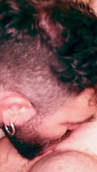 Hairy Ftm / Trans Man Gets Railed Bareback by Beefy Bear and Squirts Hard Part 1