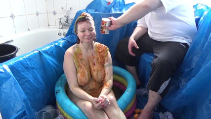 Gunked up girls: Angels Savoury initiation