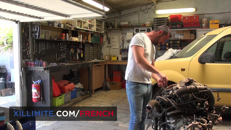 Made In France: Lola Candy offers her ass to the mechanic guy