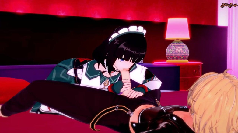 Hentai Smash: Fucking Katheryne the receptionist in a hotel room - Genshin impact...