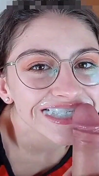 Please Cum on My Braces Dirty Talking Teen Blowjob