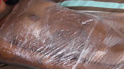Maledom Austria: Ebony Girl Tape Bondage and Gagging