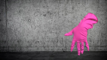 Ari Kajira: Arikajira, gants en caoutchouc rose invisibles