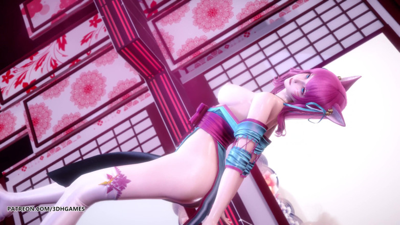 3D-Hentai Games: [MMD] IU - lilla spirit blossom Ahri sexy spogliarello league of...
