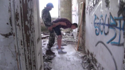 Crunch Boy: Feminine twink fucked by military with XXL cock