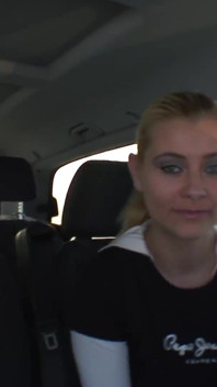 Busty teen gets picked up and fucked in threesome