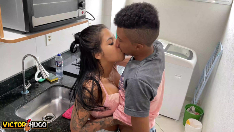 VictorHugo: Enjoying my wife in the kitchen