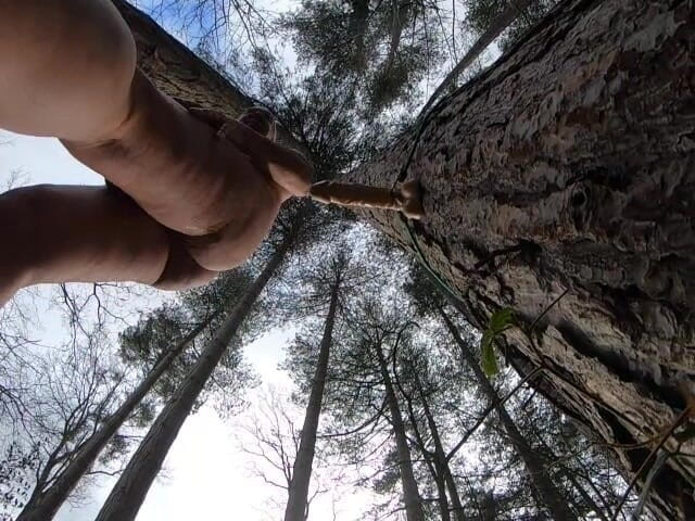 Andy: Dildo im wald 2