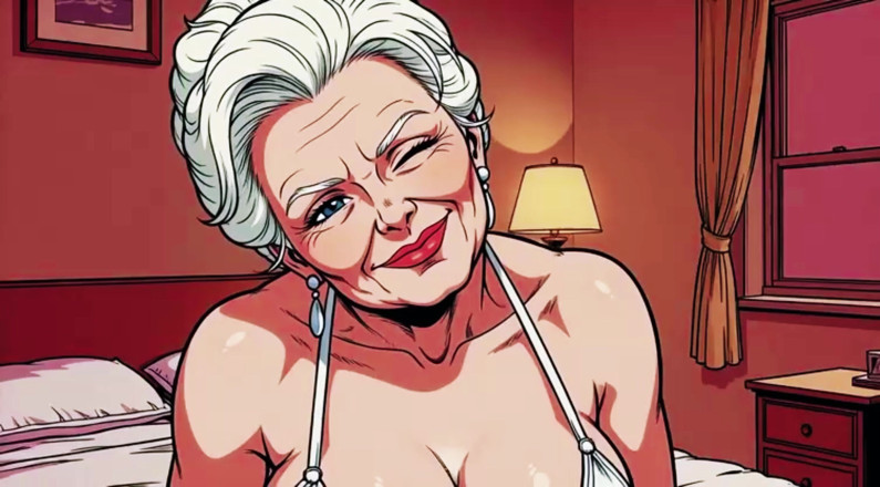 AI Porn: Ai Granny Deep Cleavage Tease Close Ups
