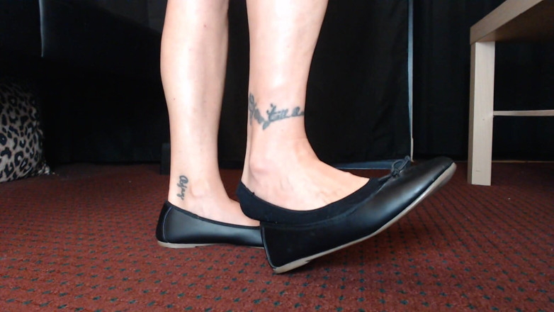 Abby Anna: Liner Șosete Balet Black Ballet Flats Joc cu pantofi