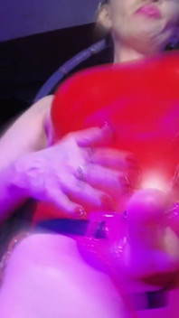 Czerwony gumowy dominatrix Eva lateks femdom BDSM solo strapon zabawki duży tyłek dojrzałe Fetysz gorący seksowny