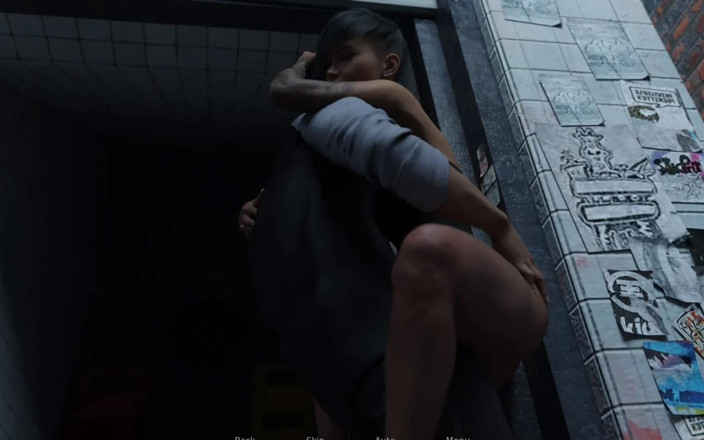 Q Boy: Fuck My mate Hot Friend in Outdoor Dark Alley - Shadows...