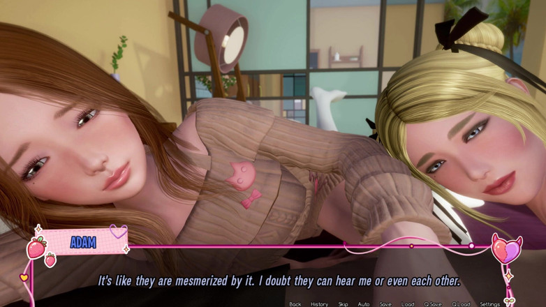 3D Cartoon Porn: Murmur 39 - Amy loopt binnen terwijl Yui en Sophie Adam's lul...
