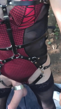 Transvestite Big Dick and Cockring Outdoor Exhibition in the Woods Part 2
