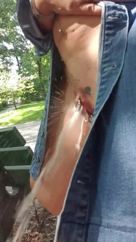Nude in a Public Place with Squirt