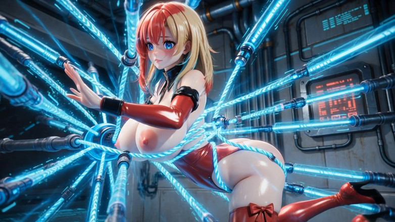 Stories&Anime: BBW Cowgirl Electronic Ropes Factory 3D 8K