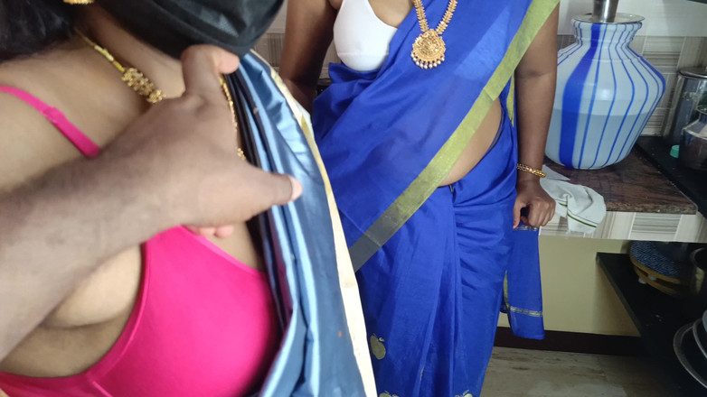 Inba: Housewife and Maid Threesome in Kitchen 1