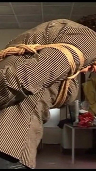 Steffi Dangling on Rope Tightly Ballgagged