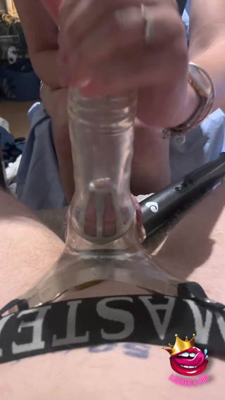 Mistress_BJQueen: Caged Cock Teased and Denied Inside a Cock Sleeve