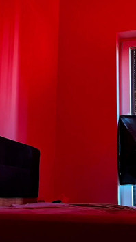 Bedroom Fun. Sensual Sex Under Red Lights