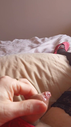 Tiny Clit Sissygasm in New Pink Panties thumbnail