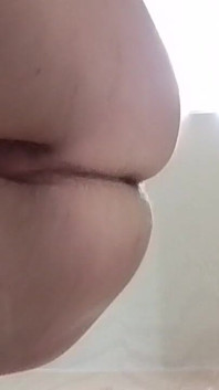 Anal masturbation with the sausage