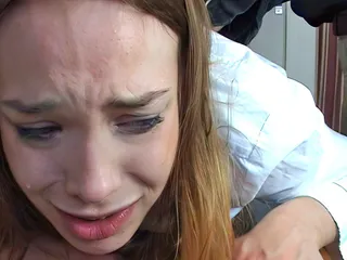Real Sex Pass: College Student Gets a Spanking Punishment for Touching Her Pussy