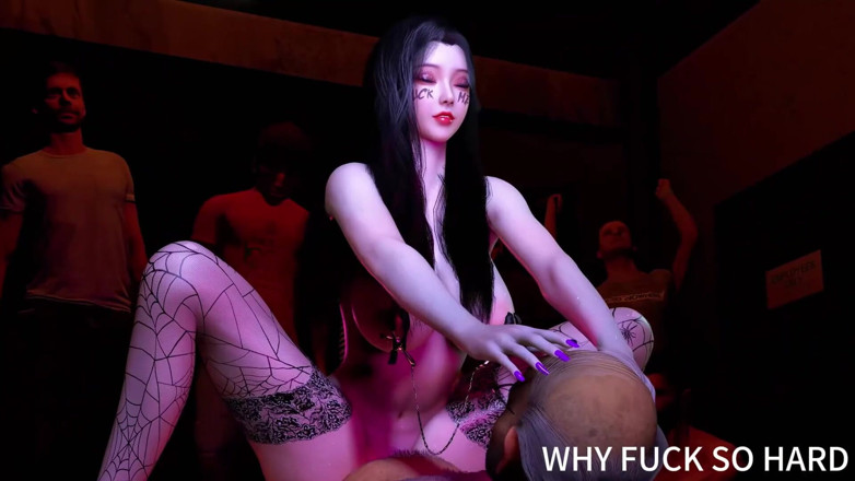 Why fuck so hard: 3D Horny Slut Asian Stripper Cheating with Big Cock in...