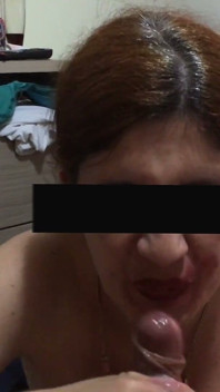 Redhead Wife Jerks off and Receives Cum Cum in Mouth