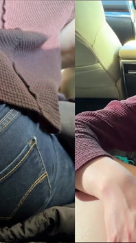 Una donna sposata che fa un pompino vicino alla macchina di suo marito